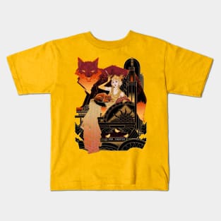 theater band vintage fox jungle Kids T-Shirt